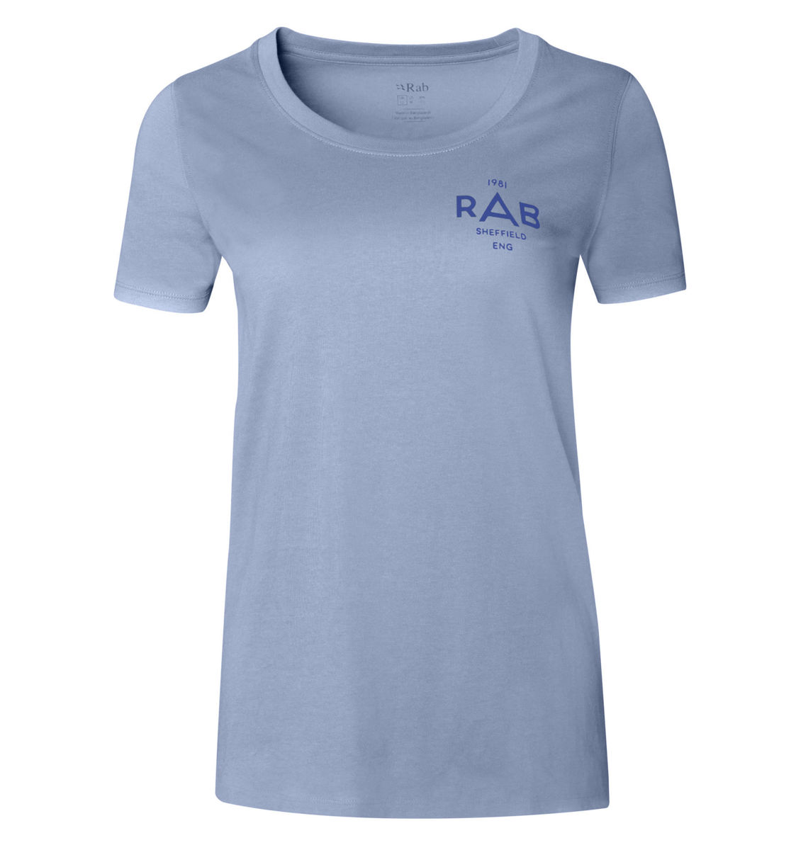 Blå T-skjorte til dame med logo 
