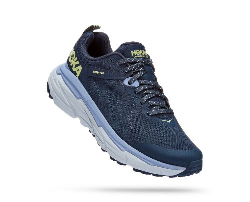 mørk lilla terrengløpesko til dame med kraftig såle