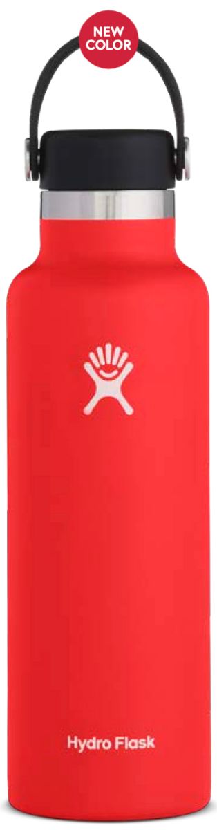 Bilde av rød hydro flask - termoflaske eller vannflaske som holder drikken kald eller varm