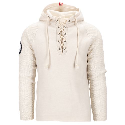 Bilde av Boiled Hoodie Laced Mens - en hettegenser fra Amundsen Sport i ull til herre i fargen Oatmeal