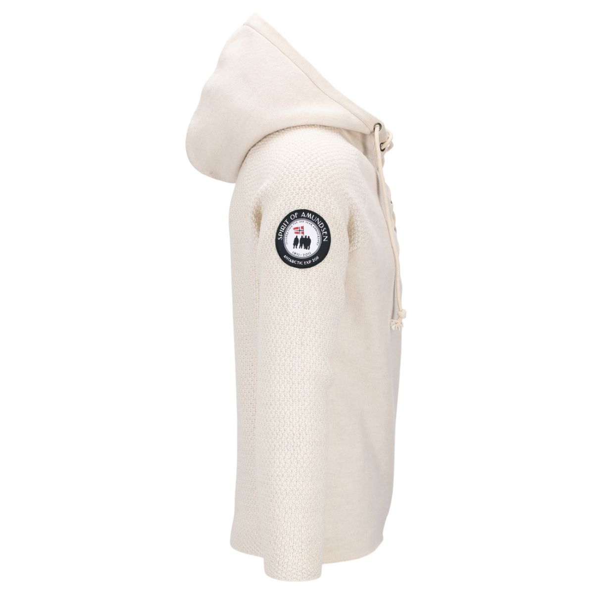 Bilde av Boiled Hoodie Laced Mens - en hettegenser fra Amundsen Sport i ull til herre i fargen Oatmeal