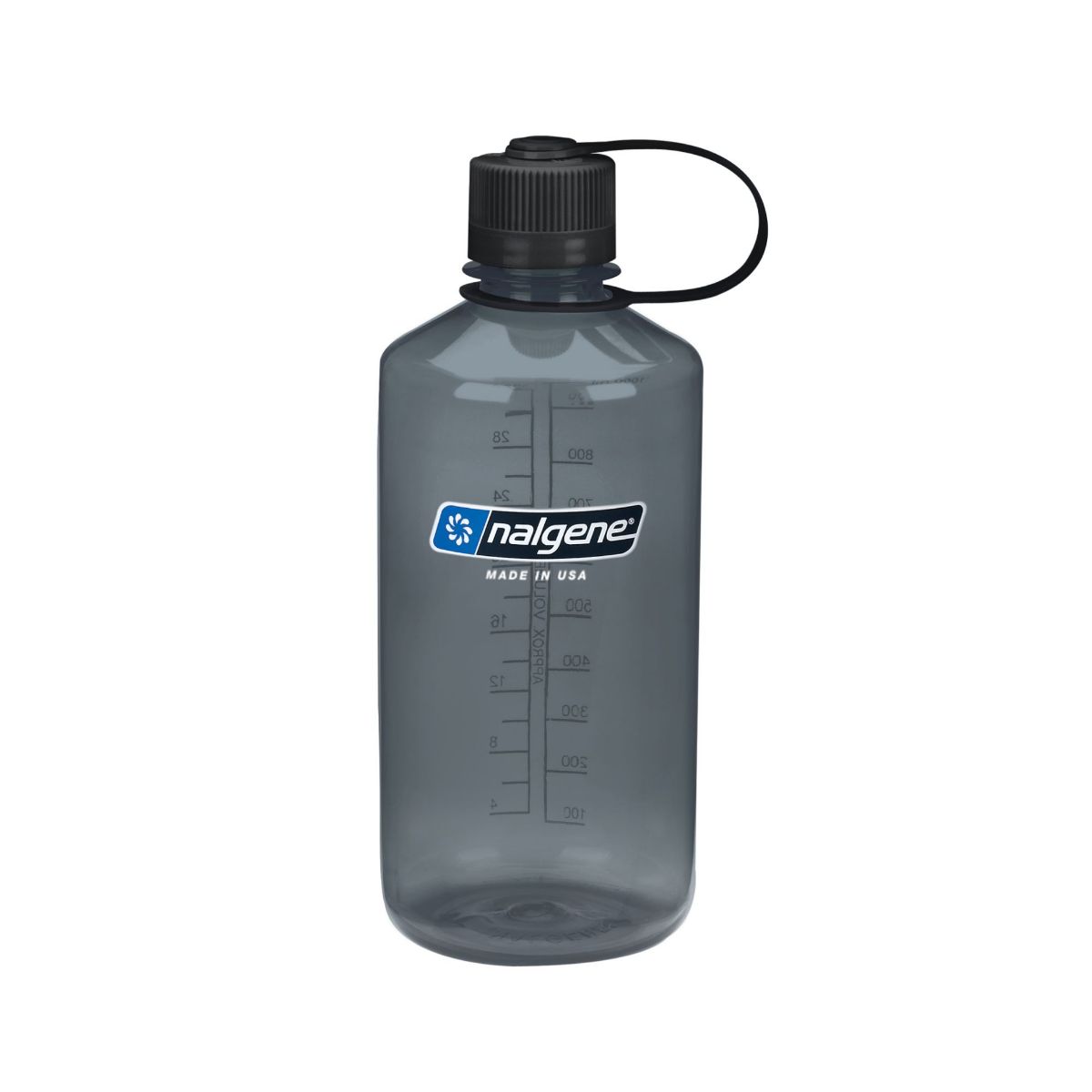 mørk grå drikkeflaske i BPA-fri plast