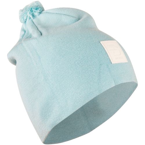 lys blå lue med liten dusk