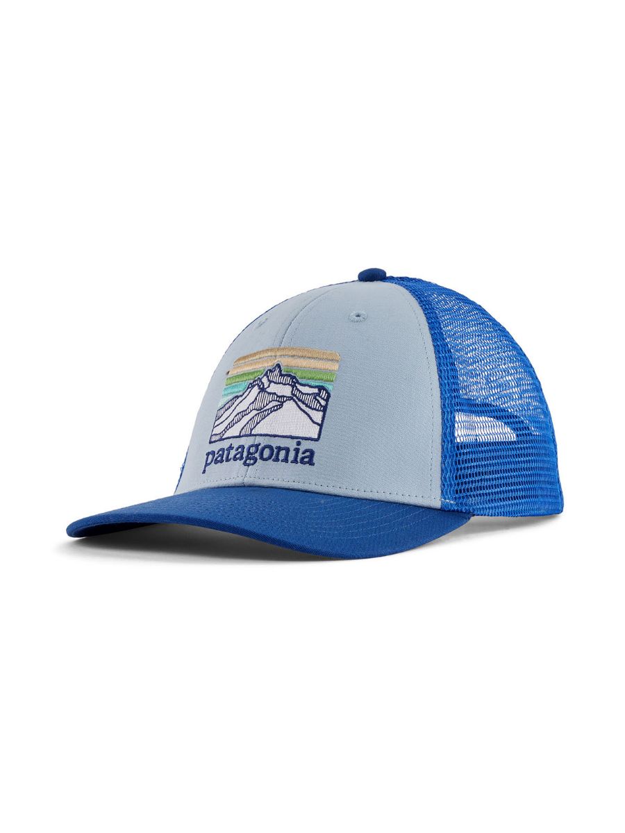 Patagonia P-6 Logo LoPro Trucker Hat i fargen Steam Blue: Caps fra Patagonia