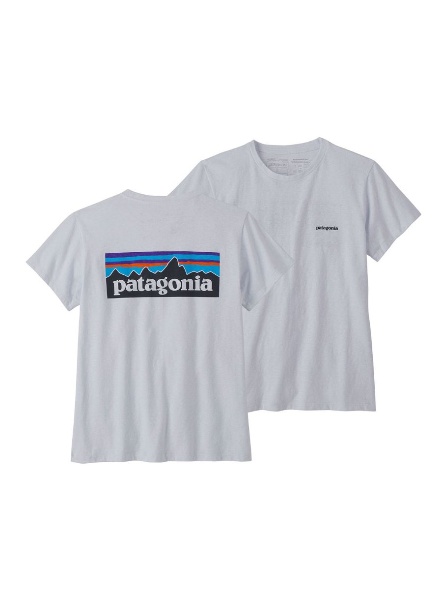 Patagonia W's P-6 Logo Responsibili-Tee: Hvit t-skjorte fra Patagonia til dame