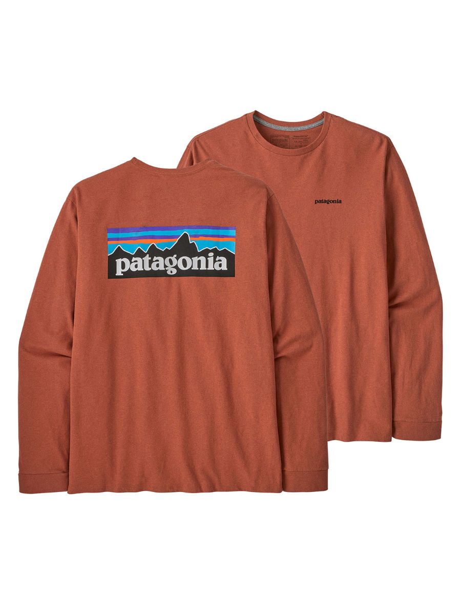 Patagonia M's L/S P-6 Logo Responsibili- i fargen Quarts Coral: Langermet genser fra Patagonia til herre