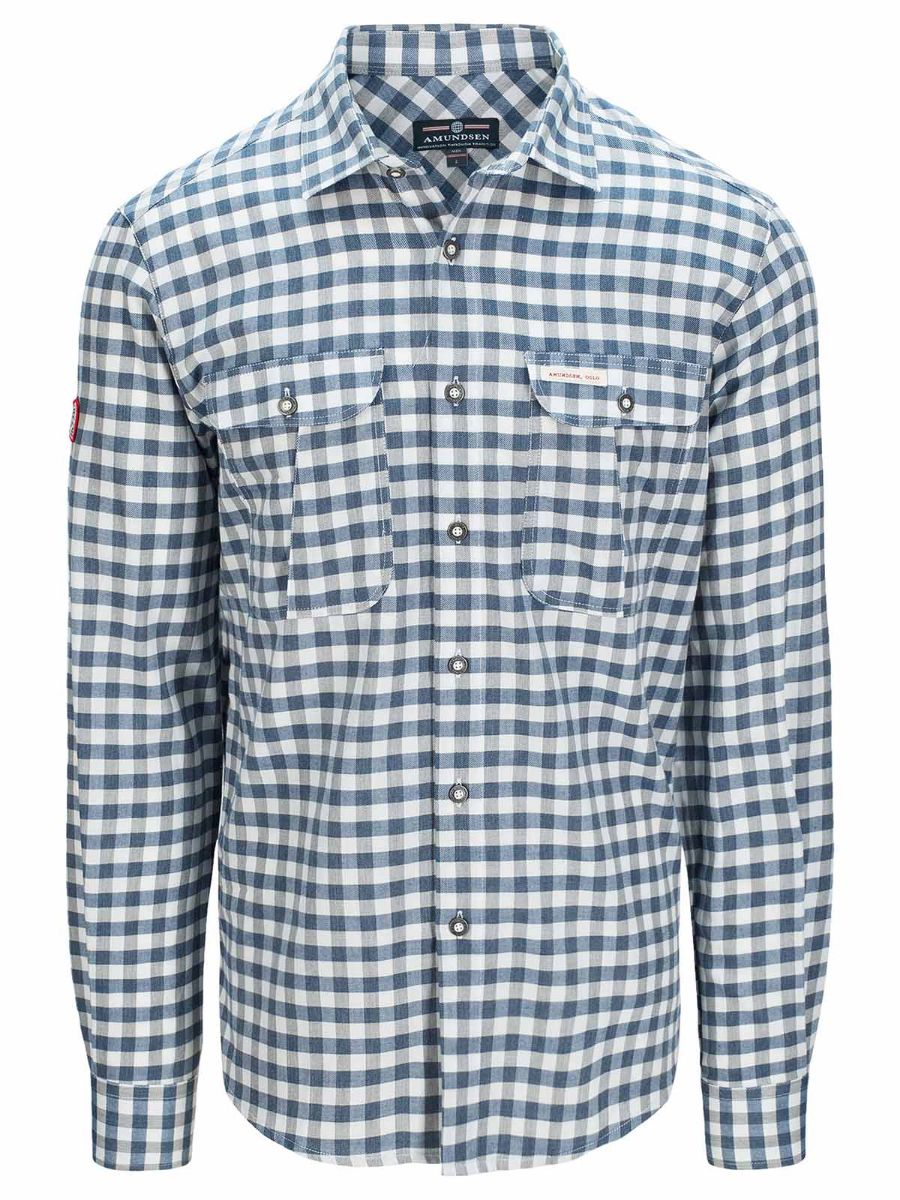 Flannelskjorte i 100% bomull fra Amundsen Sports til herre