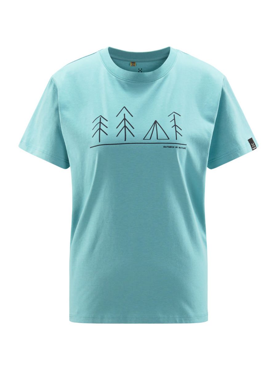 Haglöfs T-skjorte til dame: Camp Tee Women er ei myk T-skjorte til dame, laget i økologisk bomull.