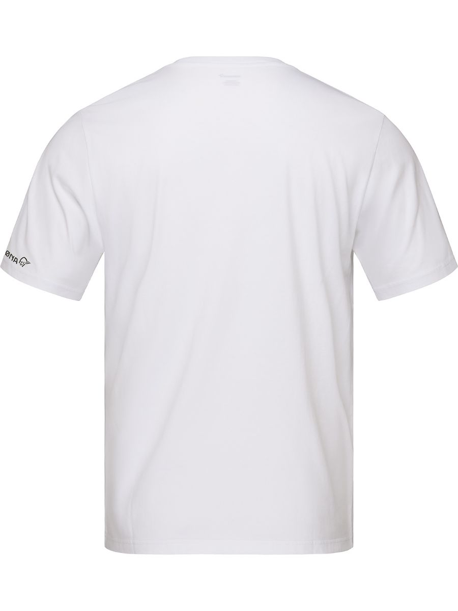 Norrøna /29 Cotton Activity Embroidery T-shirt: hvit bomullstskjorte til herre fra Norrøna