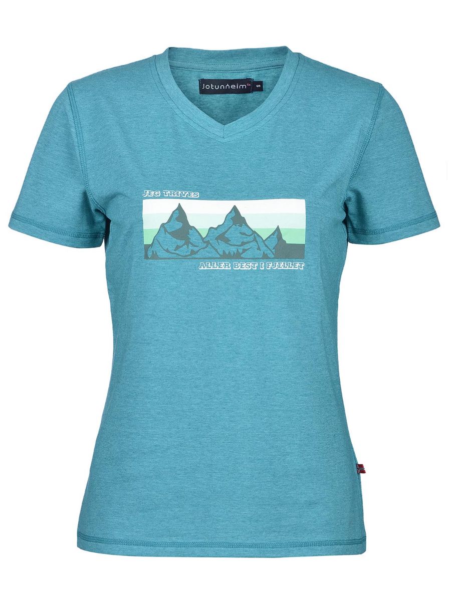 Varde Tshirt m/print fra Jotunheim til dame, med print "Fjellet"