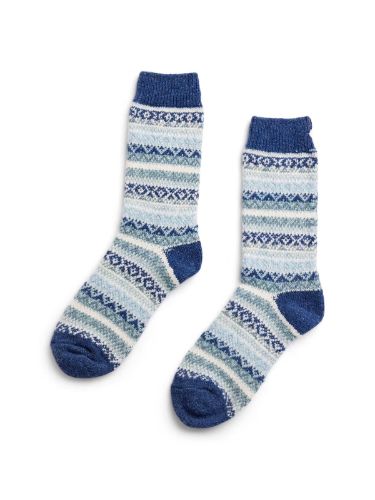 Amundsen Skauen Mid Calf Sock i fargen Faded Navy. Stretchy ullsokker fra Amundsen