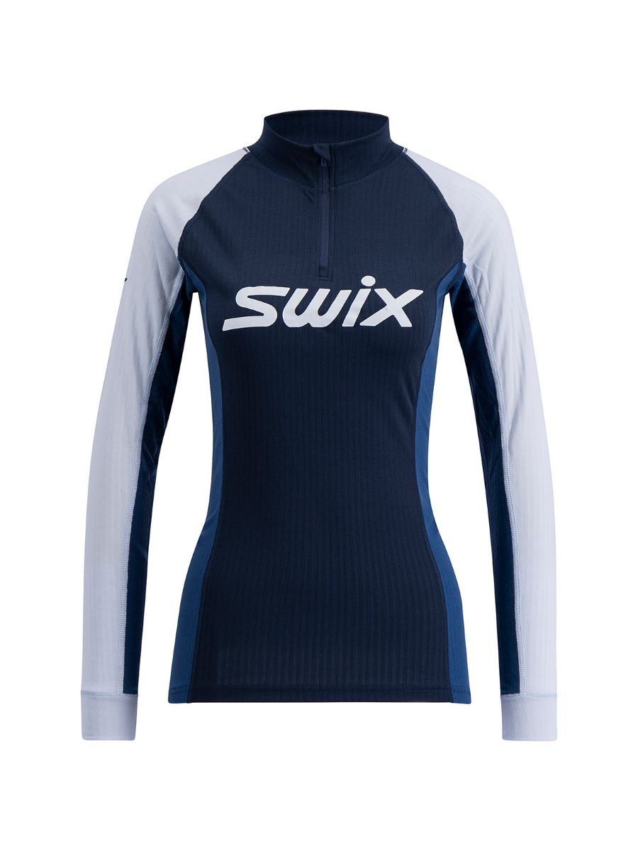 Swix RaceX Classic Half Zip W i fargen Dark Navy/Lake Blue. Superundertøy fra Swix til dame. 