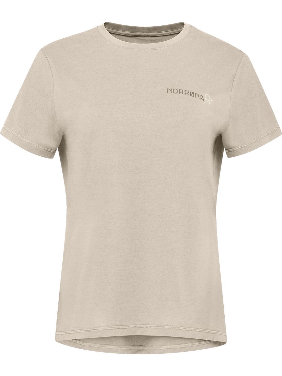 Norrøna Femund Tech T-shirt i fargen Oatmeal til dame. T-skjorte fra Norrøna til dame. 