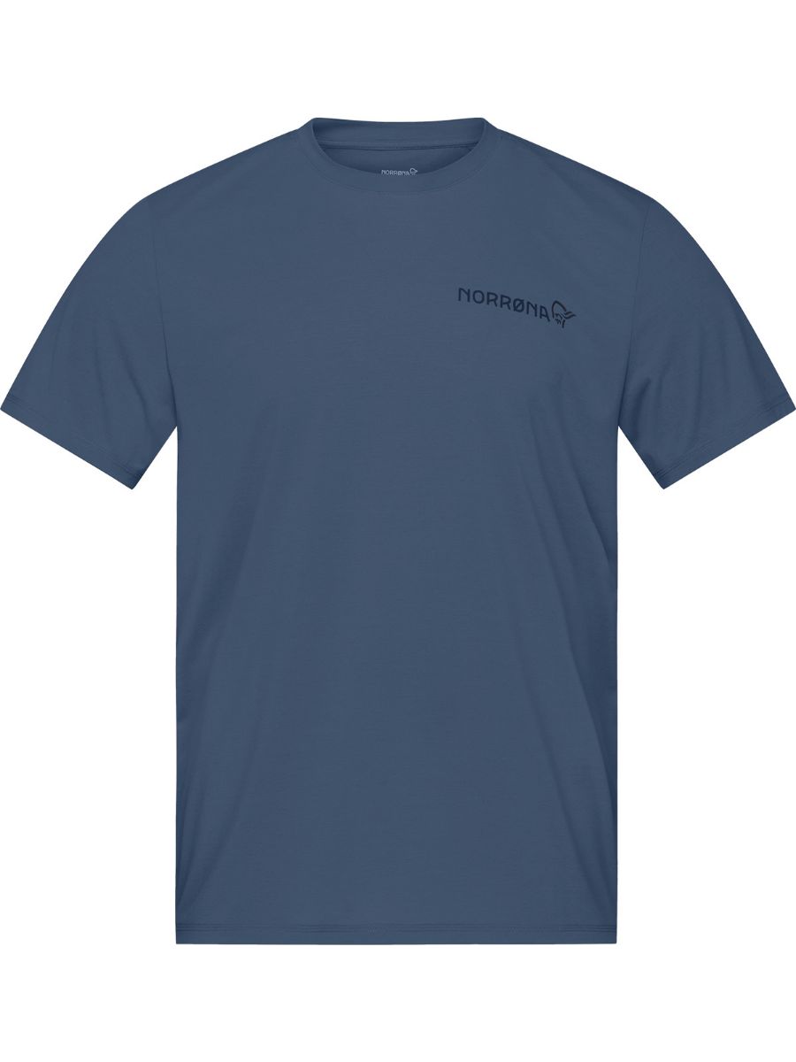 Norrøna Femund Tech T-shirt i fargen Vintage Indigo til herre. T-skjorte fra Norrøna til herre. 