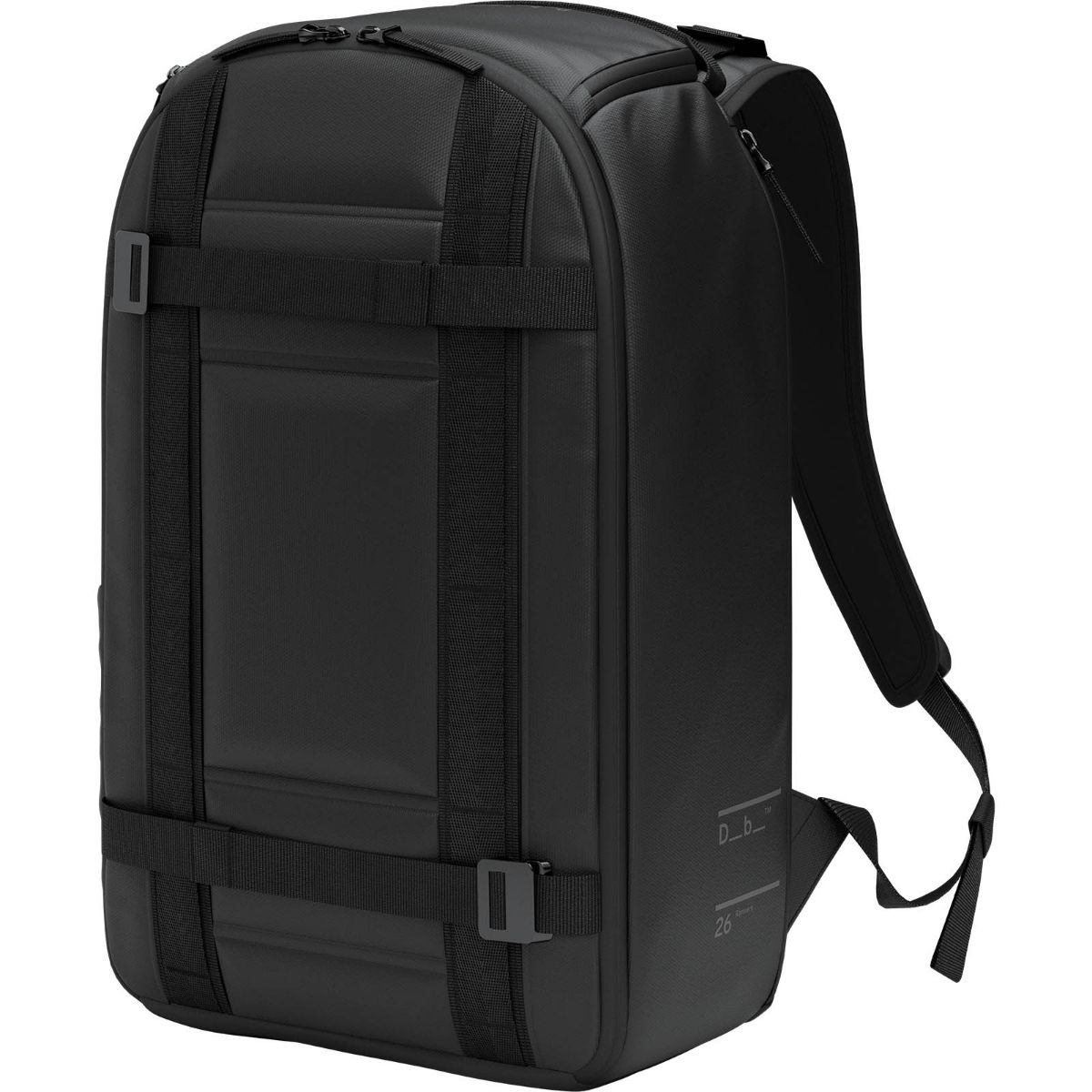 Db Ramverk Backpack 26L Black Out. Sekk fra Db med eget rom til laptop, drikkeflaskeholder og smarte lommer