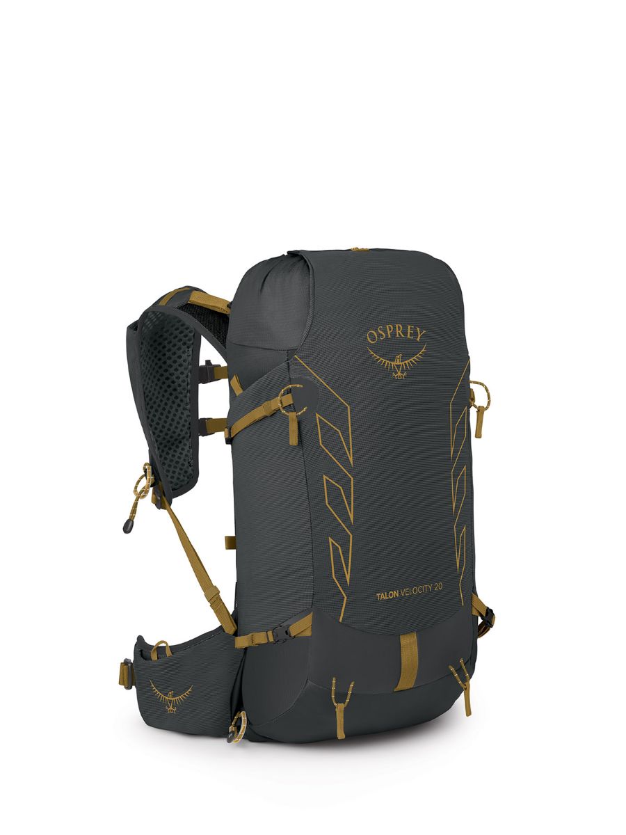 Osprey Talon Velocity 20L i fargen Dark Charcoal Tumbleweed Yellow