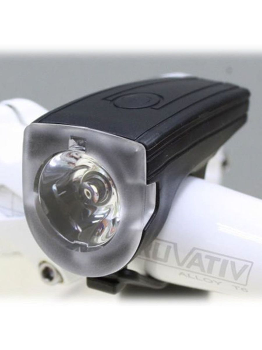 Oppladbar sykkellykt front med 220 lumen.