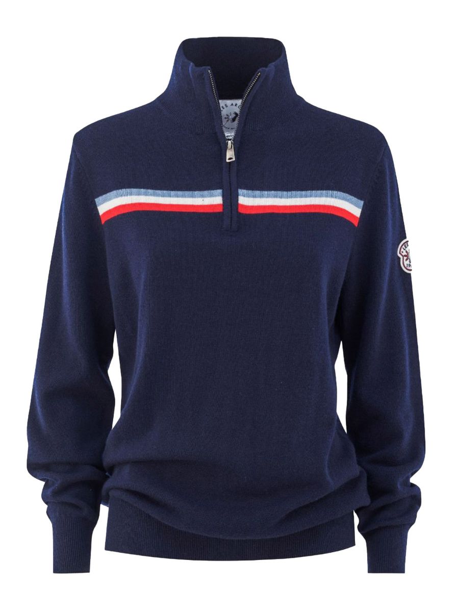 Pologenser til dame med halfzip fra Les Arcs i fargen Navy