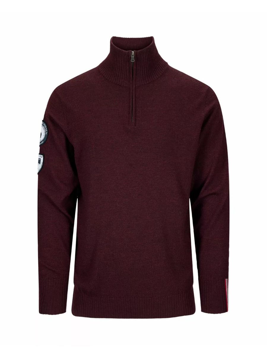 Amundsen Peak Half Zip Mens i fargen Heather. Ullgenser fra Amundsen til herre. 