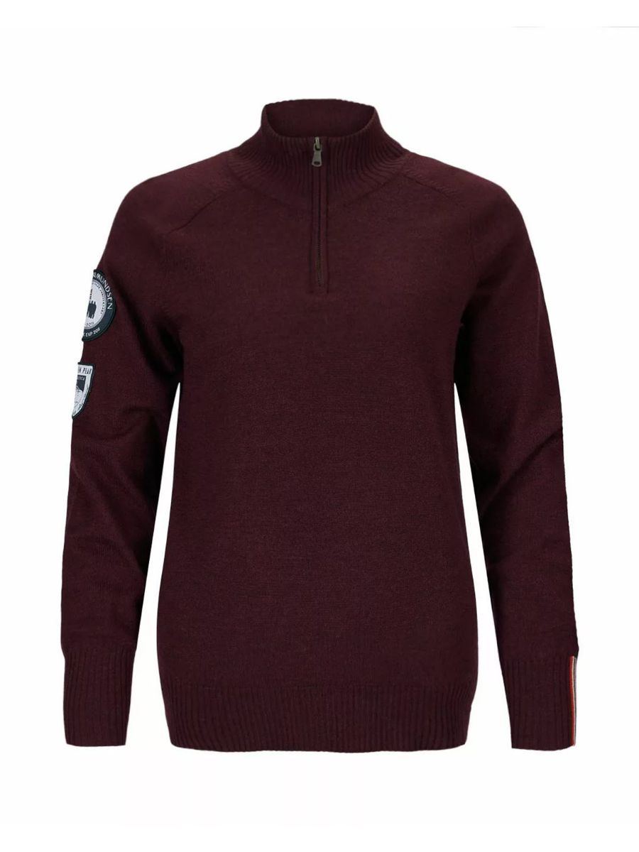 Amundsen Peak Half Zip Womens i fargen Heather. Ullgenser fra Amundsen til dame