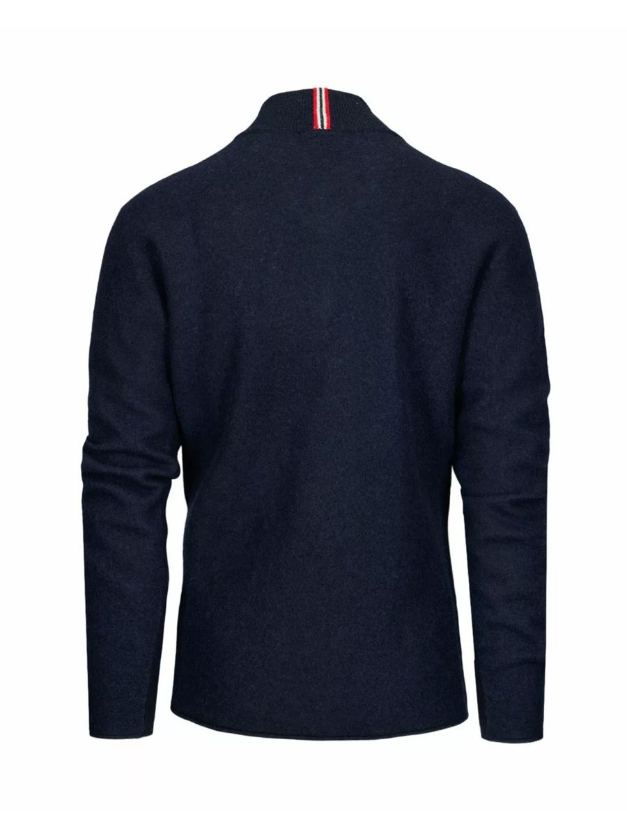 Amundsen Boiled Half Zip Mens i fargen Faded Navy. Ullgenser til herre fra Amundsen Sports