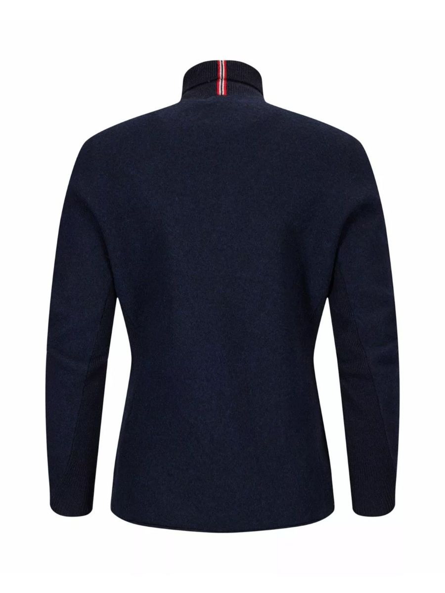 Amundsen Boiled Turtle Neck Womens i fargen Faded Navy. Ullgenser til dame med høy hals fra Amundsen Sports.