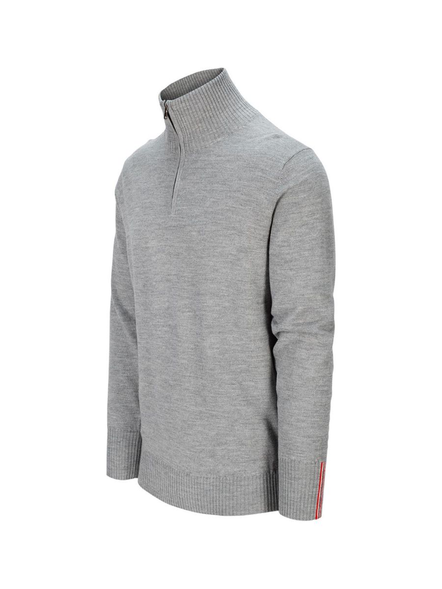 Amundsen Peak Half Zip Mens i fargen Light Grey. Ullgenser fra Amundsen til herre. 