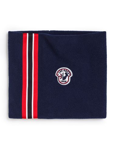 Hals i komfortabel og varm fleece fra Les Arcs med stripet detalj