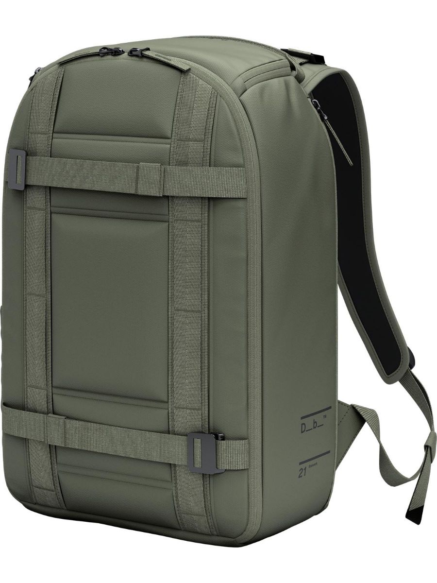 Ryggsekk fra Db som rommer 21L. Ramverk Backpack i fargen Moss Green