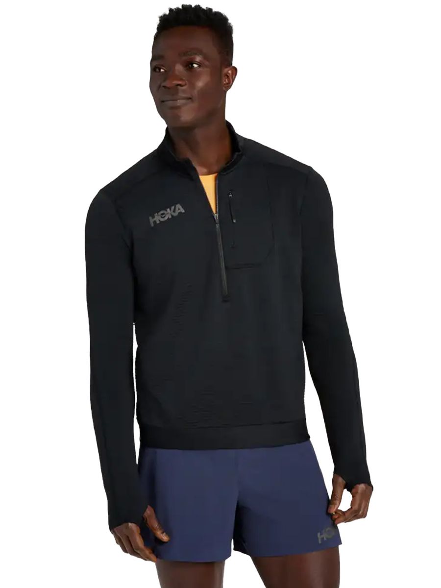 Treningsgenser til dame fra Hoka med halfzip