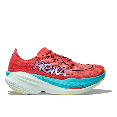 Hoka M Mach X 2 GFRT i fargen Grapefruit/Electric Coral. Løpesko til herre fra Hoka