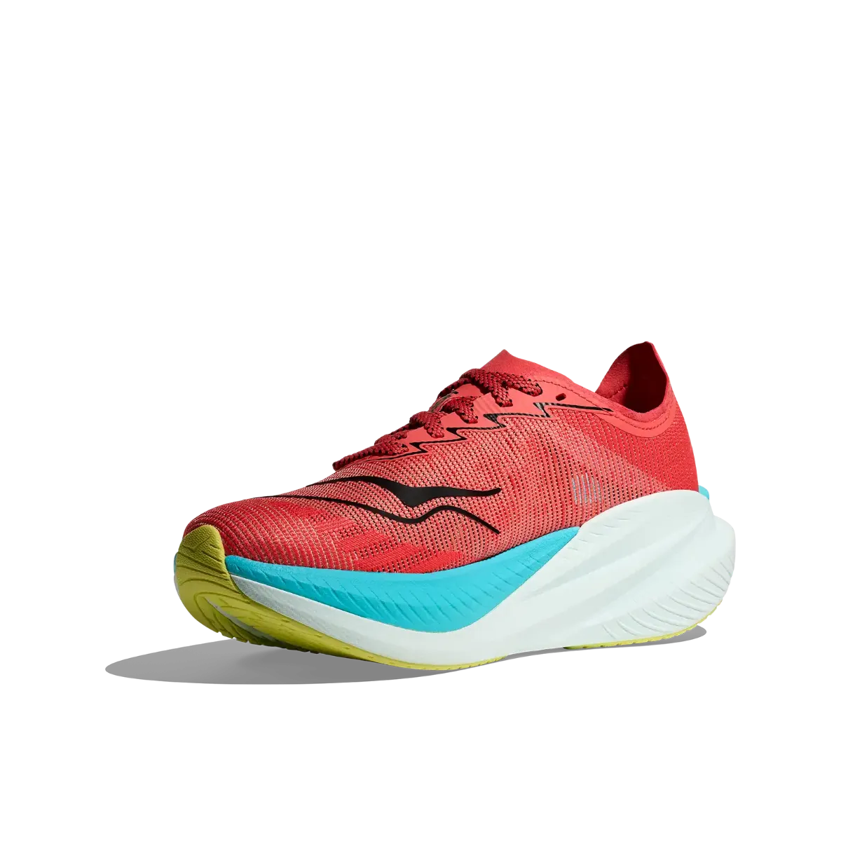 Hoka M Mach X 2 GFRT i fargen Grapefruit/Electric Coral. Løpesko til herre fra Hoka