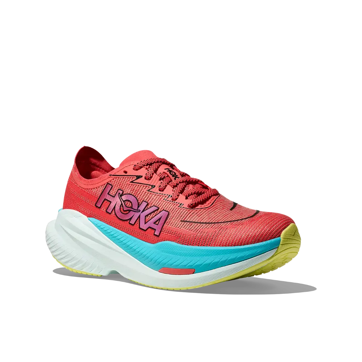 Hoka M Mach X 2 GFRT i fargen Grapefruit/Electric Coral. Løpesko til herre fra Hoka