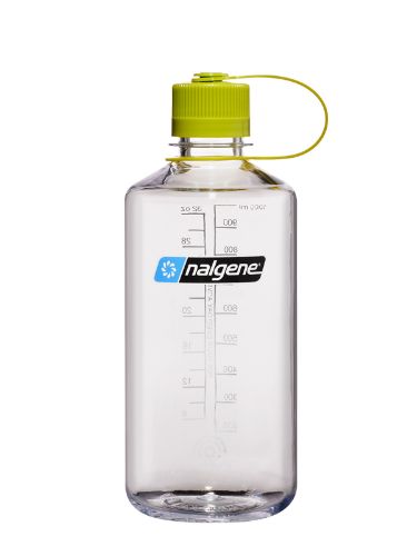Drikkeflaske fra Nalgene i fargen Clear. Praktisk drikketut med kork