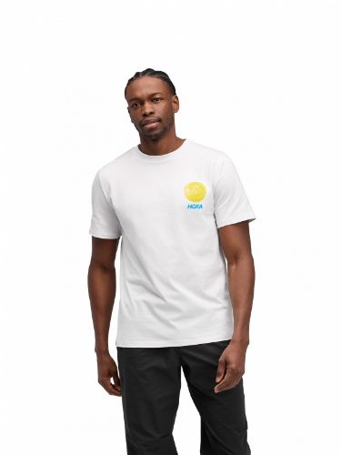 T-skjorte til herre fra Hoka i 100% bomull, til fritid eller turbruk