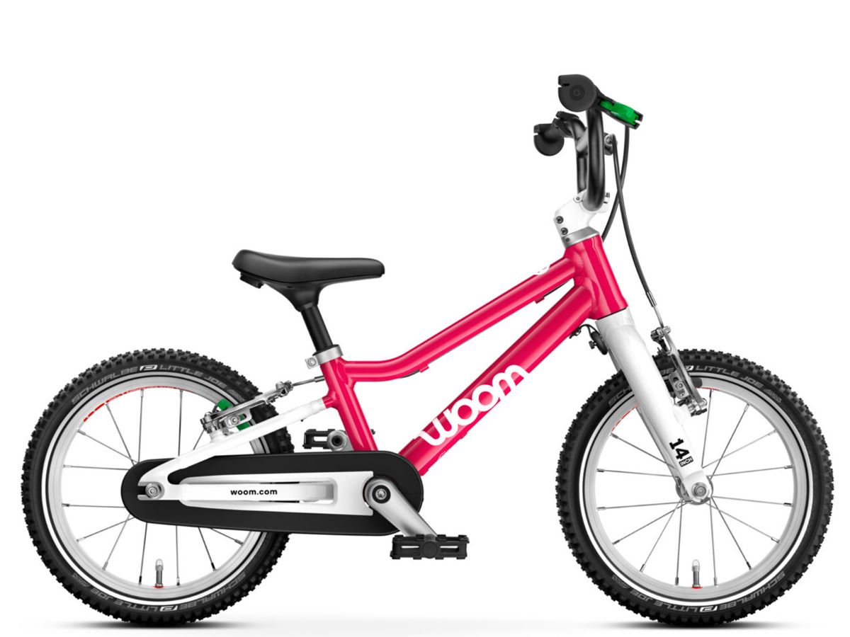 Woom 2 er en lett sykkel med pedaler for barn 3-4,5 år (95–110 cm). Perfekt for trygg sykkelstart! 
