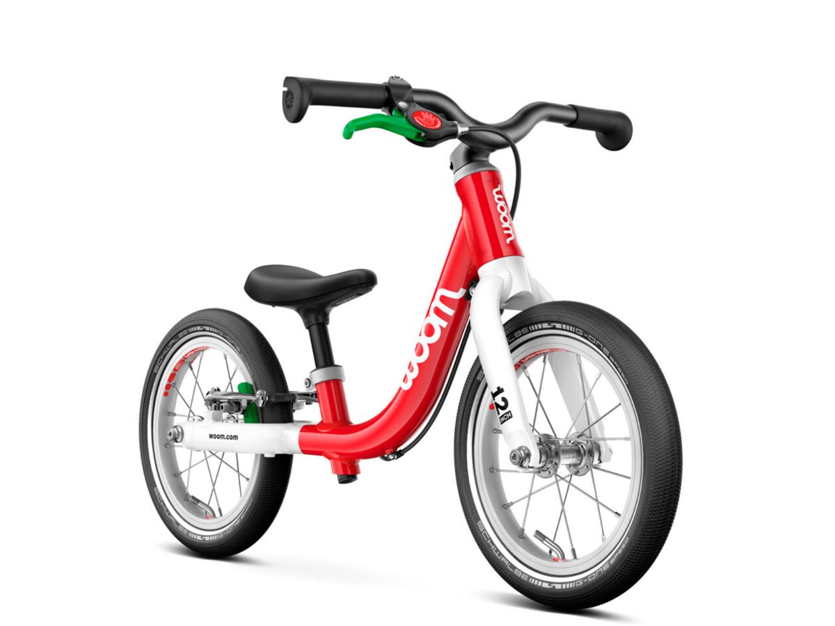 Woom 1 er en lett balansesykkel for barn 1,5–3,5 år (82–100 cm). Perfekt for trygg sykkelstart!