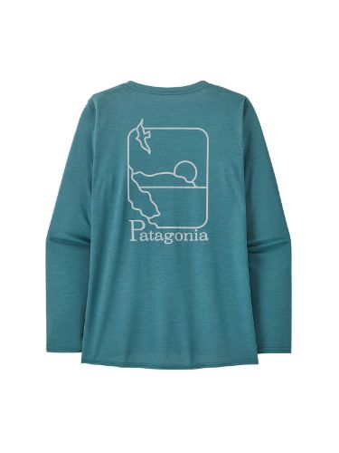 Lett og komfortabel longsleeve til dame fra Patagonia i med trykk på ryggen