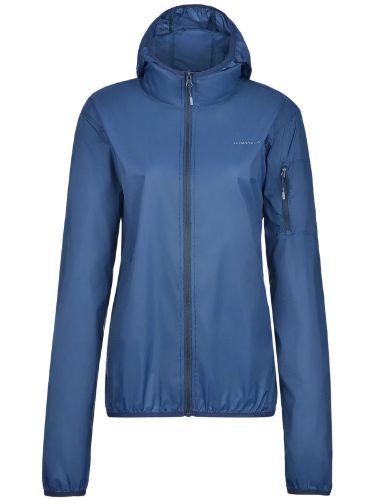 Lett og vindtett jakke til dame fra Jotunheim som enkelt kan pakkes sammen i glidelåslomma på overarmen