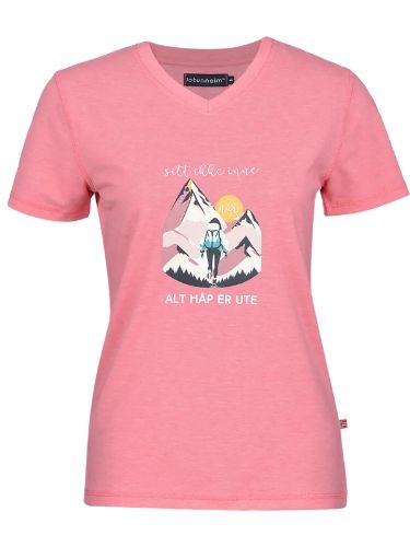 Lett og komfortabel t-skjorte til dame fra Jotunheim med trykk