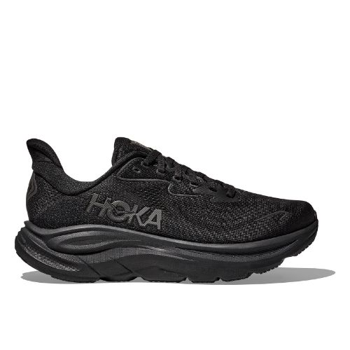 W Clifton 10 fra Hoka i fargen Black Black. En storfavoritt av en allsidig sko perfekt til jobb og fritid eller trening