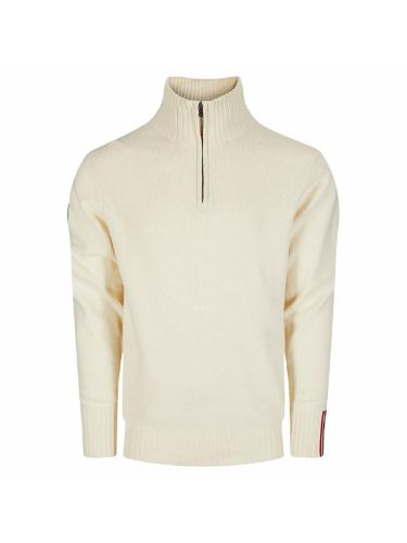 Genser til herre fra Amundsen med halfzip i fargen Warm Sand