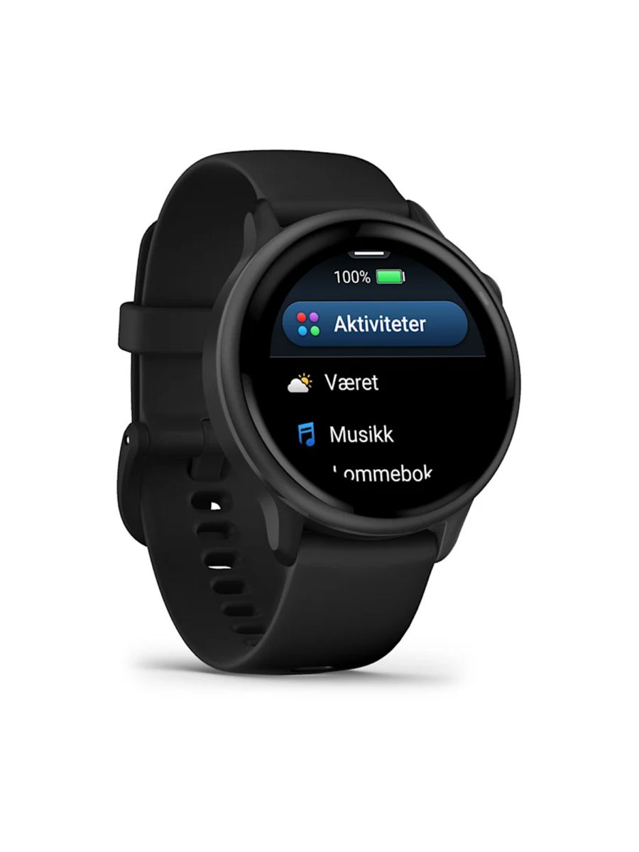 Allsidig treningsklokke fra Garmin med en rekke funksjoner. I fargen Black/Slate