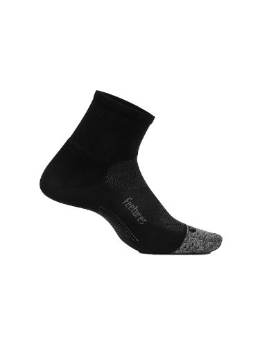 Treningssokker fra Feetures i fargen Black. Halvhøy
