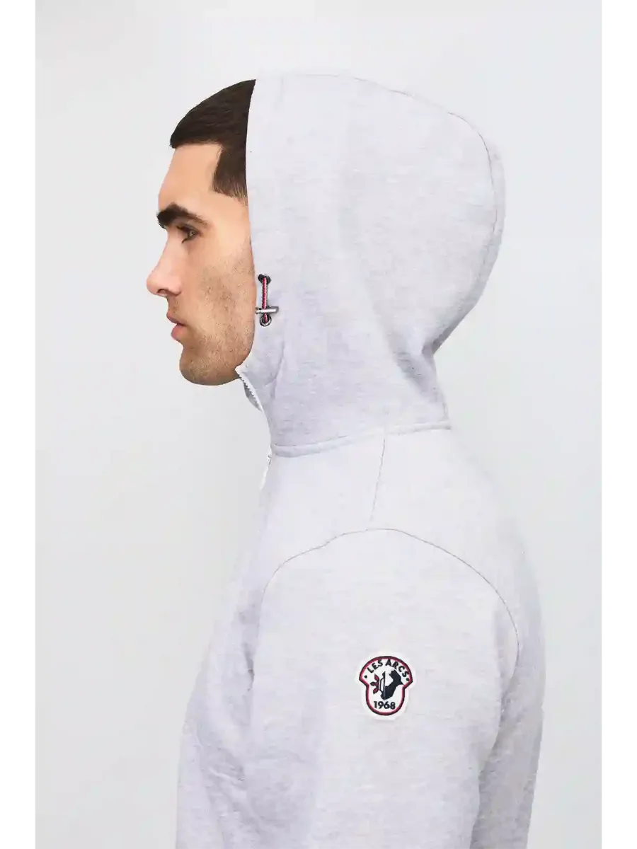 Les Arcs Olivier Zip Hood. Hettegenser med zip til herre fra Les Arcs