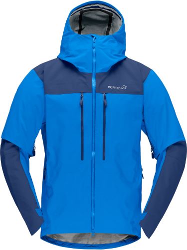 Trollveggen Gore-tex jakke til herre fra Norrøna: skalljakke med optimal beskyttelse i fargen Skydiver