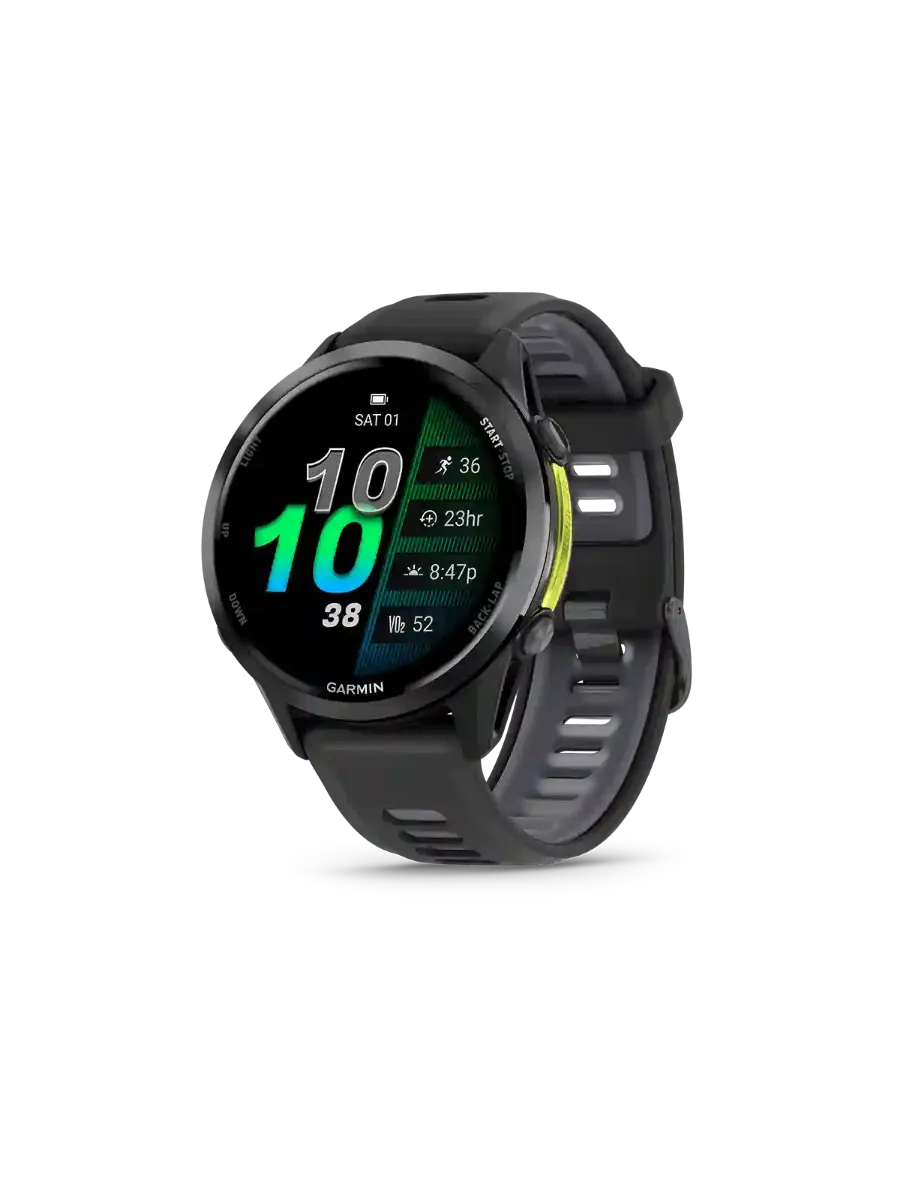 Garmin Forerunner 970 fra Garmin med eksepsjonelle funksjoner for trening og restitusjon i fargen Black/Amp Yellow