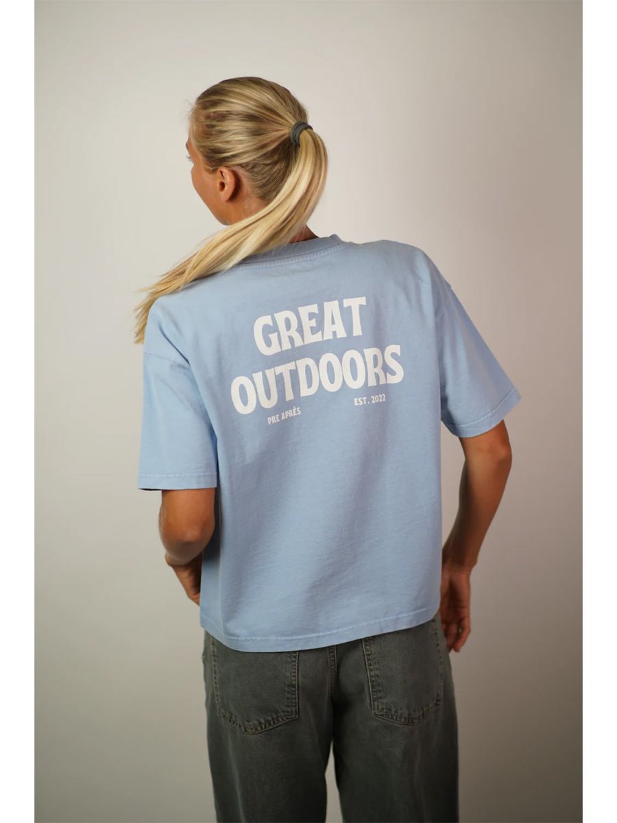 T-skjorte til dame og herre fra Pre Aprés i fargen Sky Blue i 100% bomull