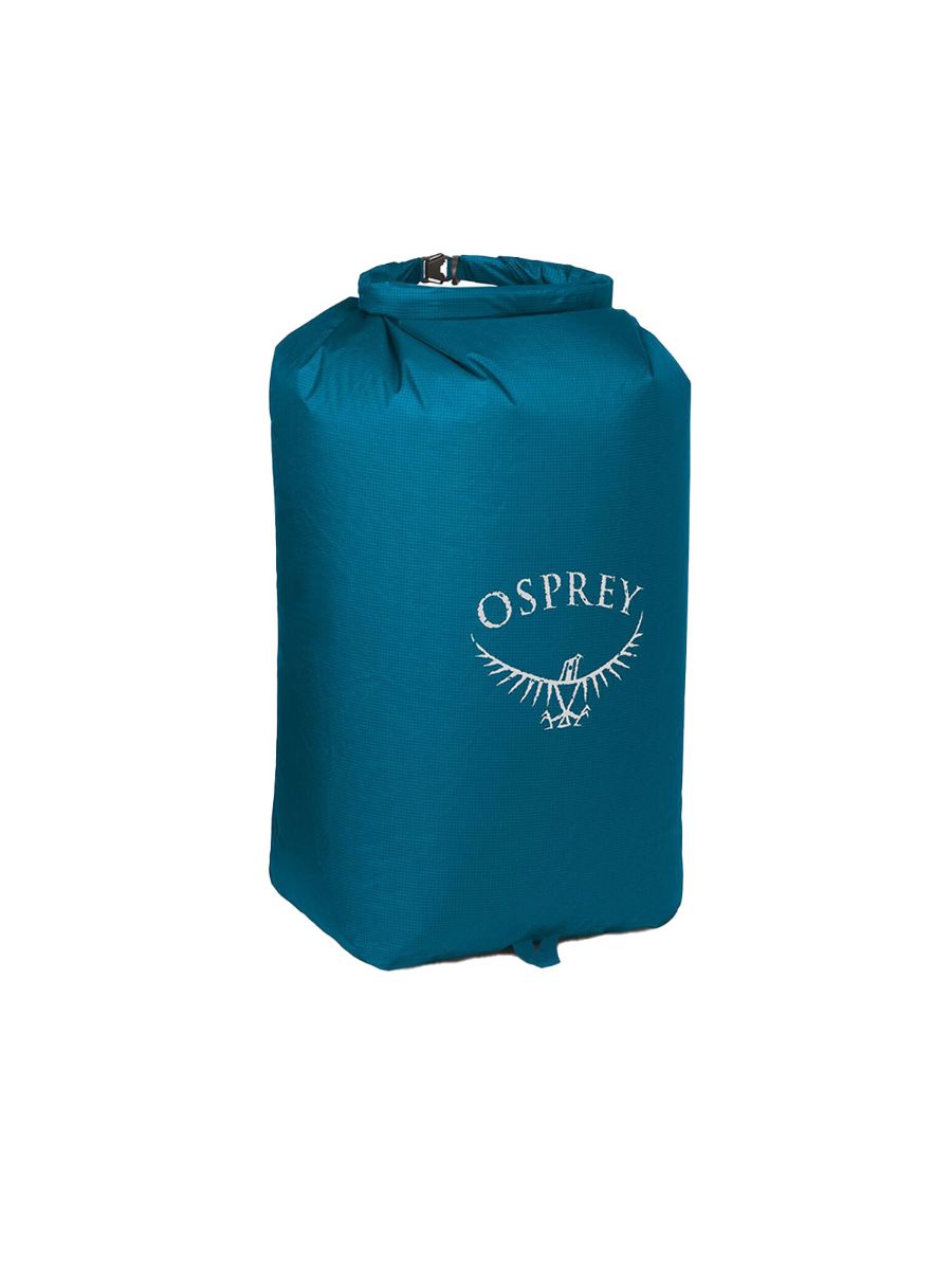Vanntett pakkepose fra Osprey som rommer 35L i fargen Waterfront Blue