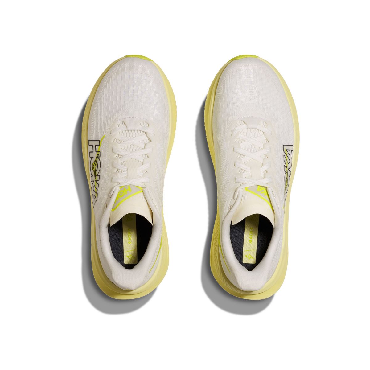 W Mach 6 til dame i fargen White Neon Hoka Citrus- en responsiv og morsom løpesko